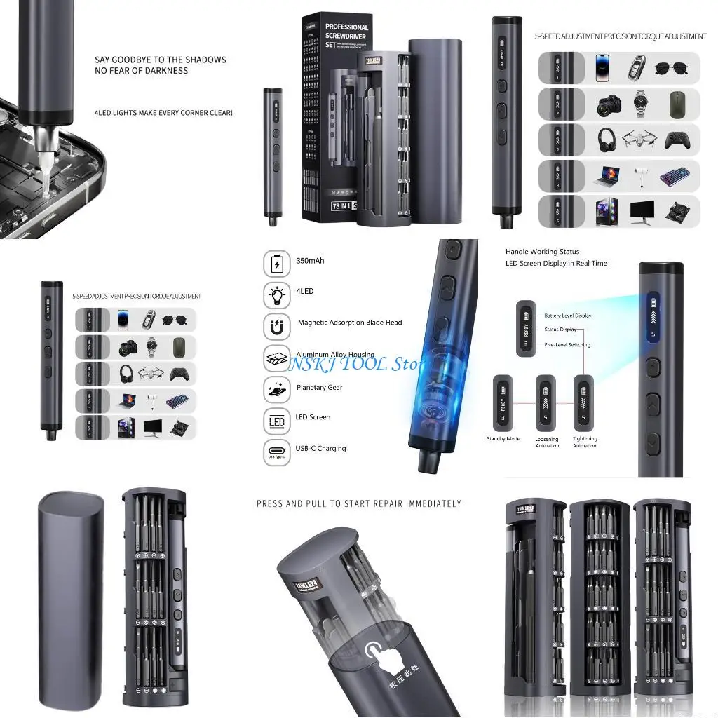 

L8RC Ergonomic Electric Screwdriver Shaft Aluminum Build