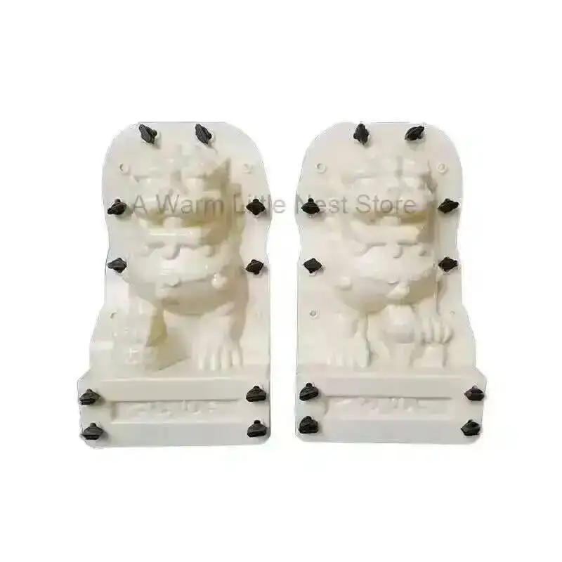 Outdoor European ABS Plastic Mold Garden Building Concrete Lion Statue Molds for Home Villa Garden House Gates Decoration r