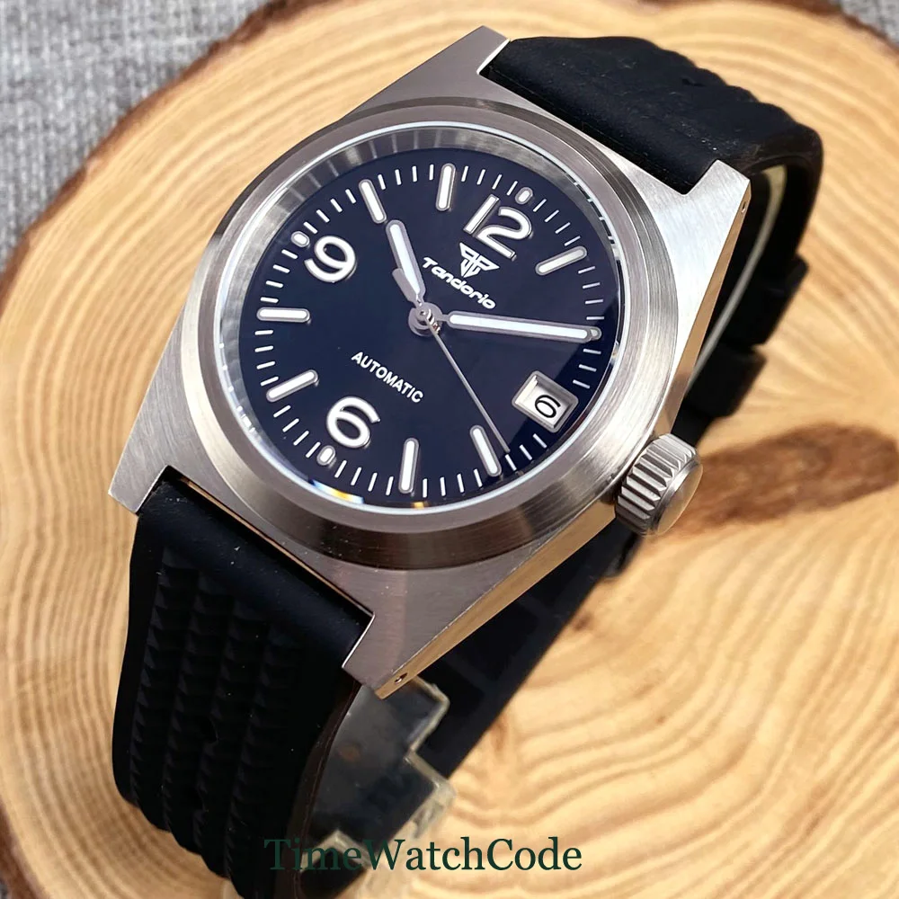 Tandorio Diving Automatic Watch for Men NH35 Brushed 20ATM Anti-reflection Blue Coating Sapphire Crystal 200m Waterproof 38mm