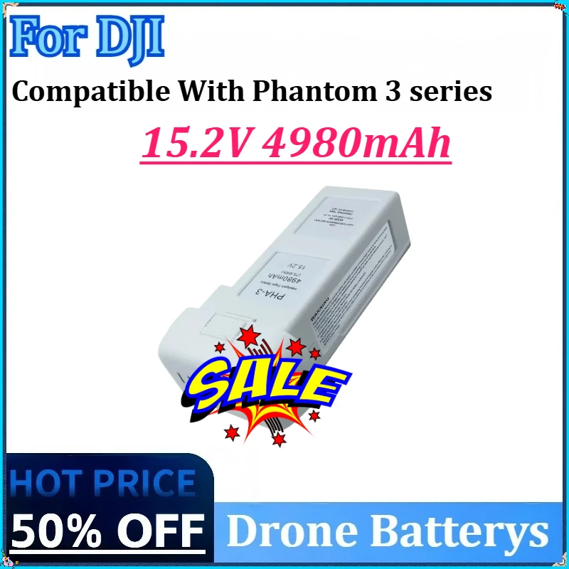 

New LiPo Battery for DJI Phantom 3 Professional Standard Advanced Drone Replacement Intelligent Flight Battery 15.2V 4980mAh