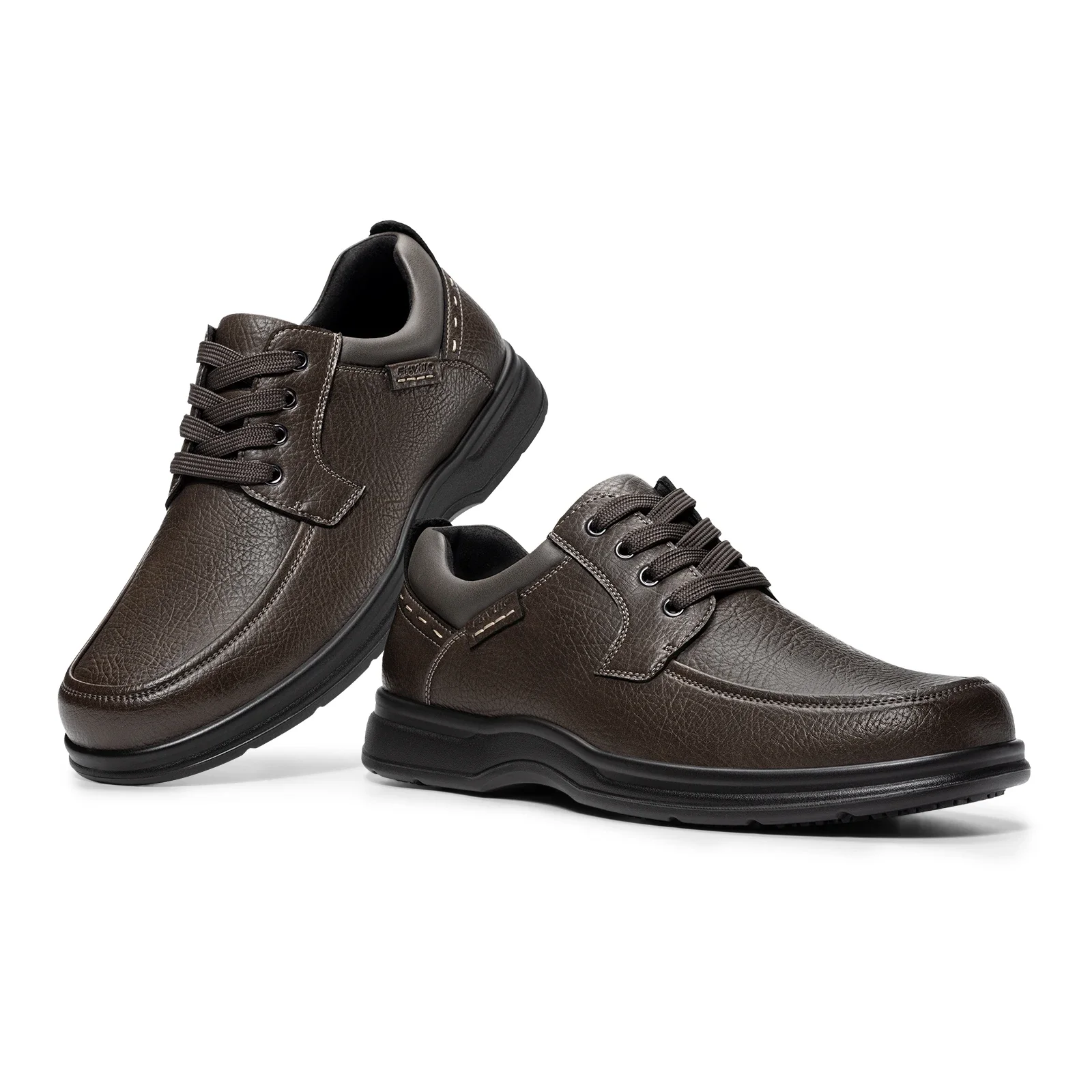 FitVille Herrenschuhe, breite Zehenpartie, leichte Oxford-Hochzeitsschuhe, lässige Business- und formelle Schuhe, Herrenschuhe zum Gehen, mit Fußgewölbestütze – Detail 15
