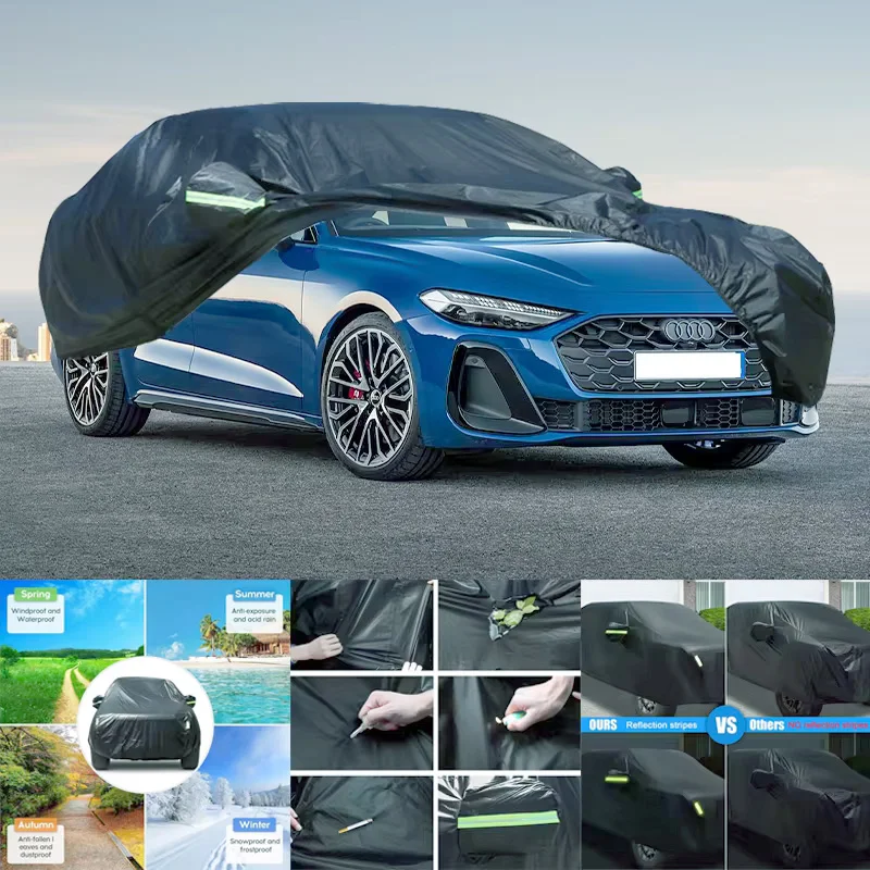 

For Audi S5 All-Weather Car Covers 6-in-1 Waterproof Dustproof UV Proof Snowproof Scratch Resistant Protection