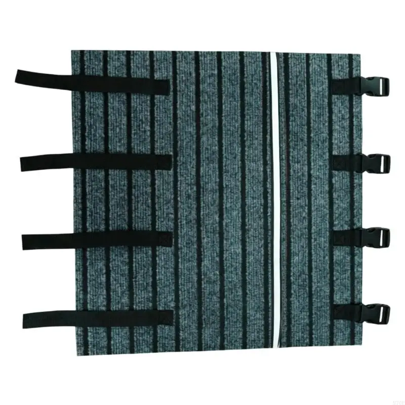M76E Wohnmobil-Türschwellenmatte mit sicheren Schnallenbändern, reflektierendem Frontband, waschbarer Abdeckung für – Detail 4