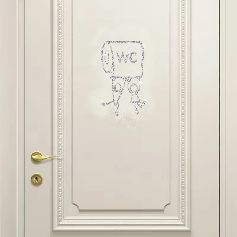 WC Stickers Flash Silver Car Decals Car Stickers