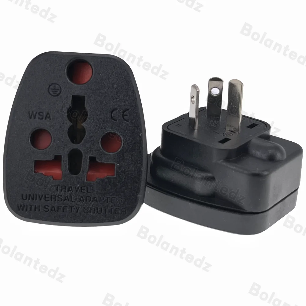 Bolantedz 1Pcs Universal EU US UK AU Japan Swiss Germany France South Africa To AU Australian China Type I Adapter Plug 10A 250V