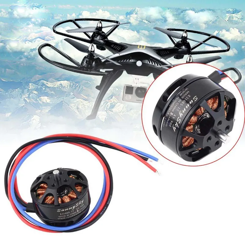 SUNNYSKY X3108S 720KV 900KV 325W Outrunner бесщеточный мотор эффективный вал дискового двигателя для многовинтового квадрокоптера