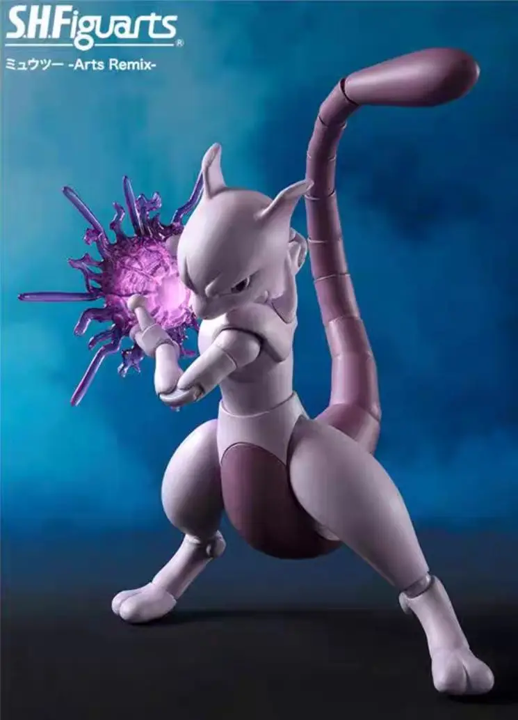 

Bandai Pokemon S.H.Figuarts SHF Anime Mewtwo Figure Anime Action Figures Toys Gift Collectible Model Ornaments