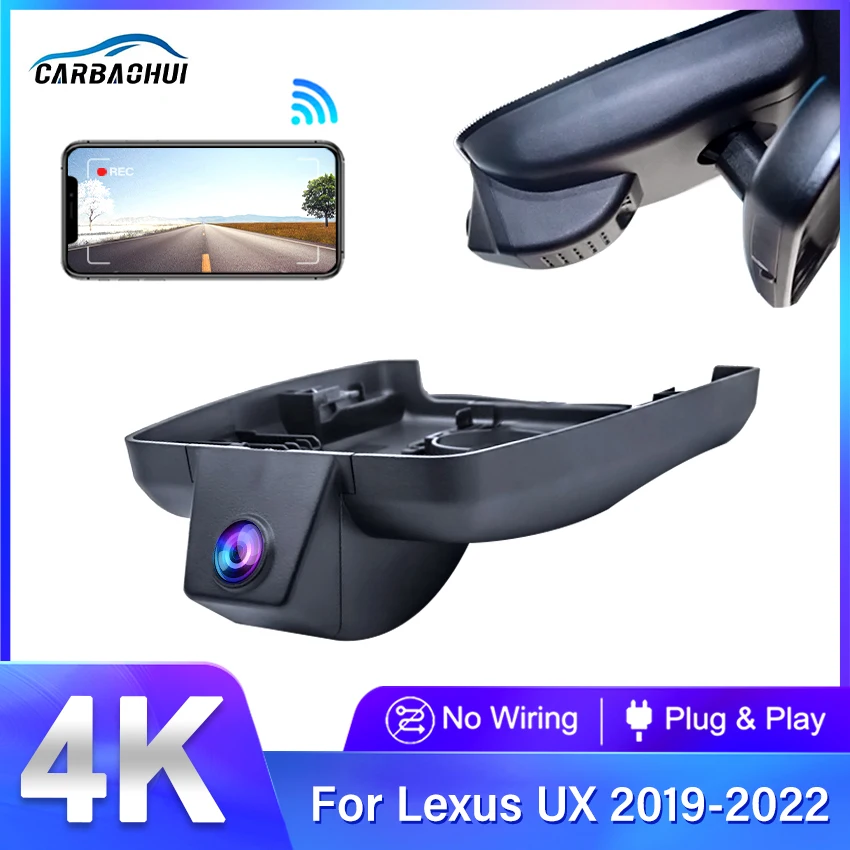 

New ! 2160P Easy Installation Car DVR Wifi Dash Cam 4K Video Recorder Camera For Lexus UX ZA10 UX200 UX250h UX300 2018 2019-2022