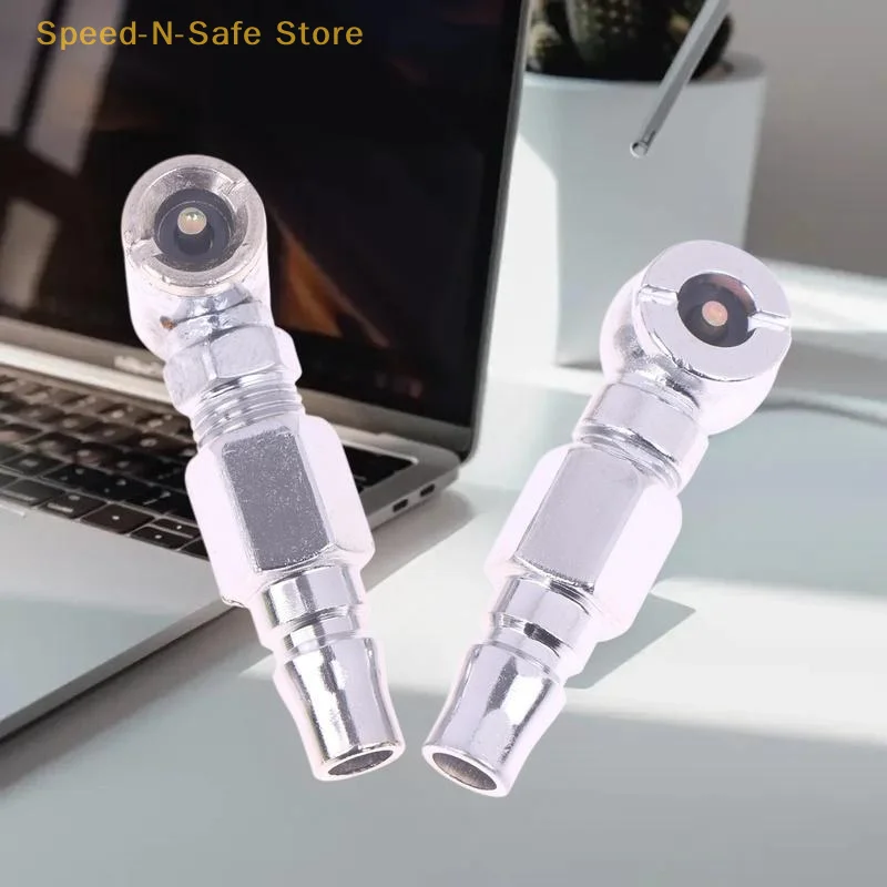 

Silver Quick Connect Inflatable Nozzle, 1 Piece Double Headed Motorcycle Tire Inflator Adapter