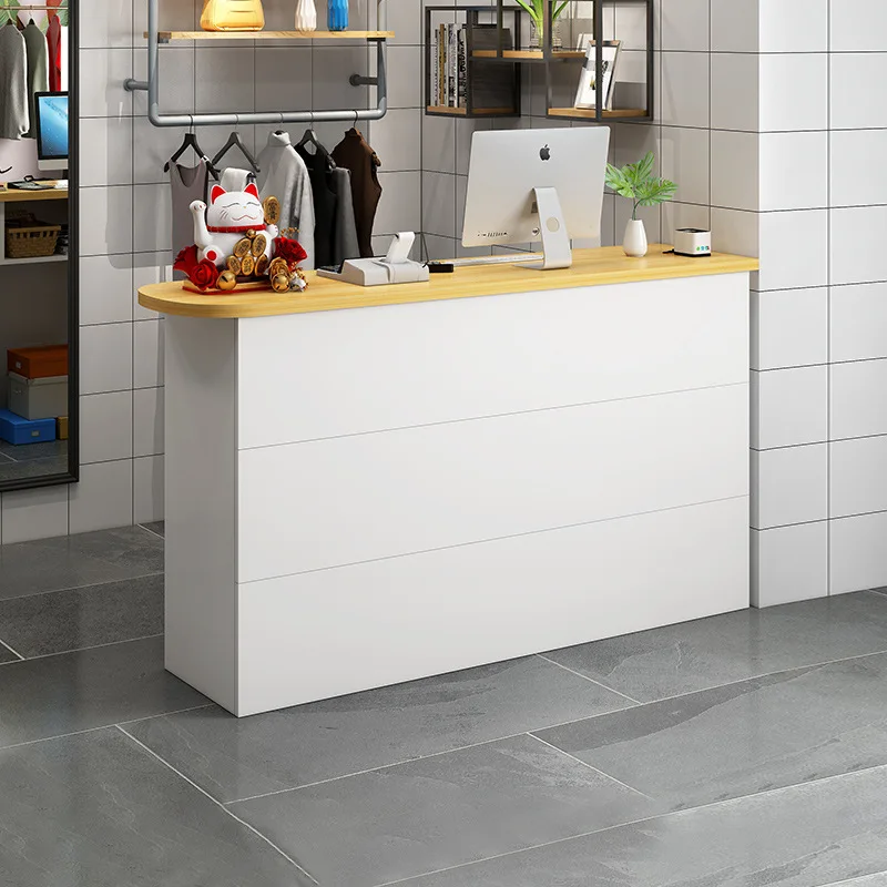 Checkout page Shop Small clothing store Counter Supermarket Simple modern front desk Arc reception desk Beauty salon Bar