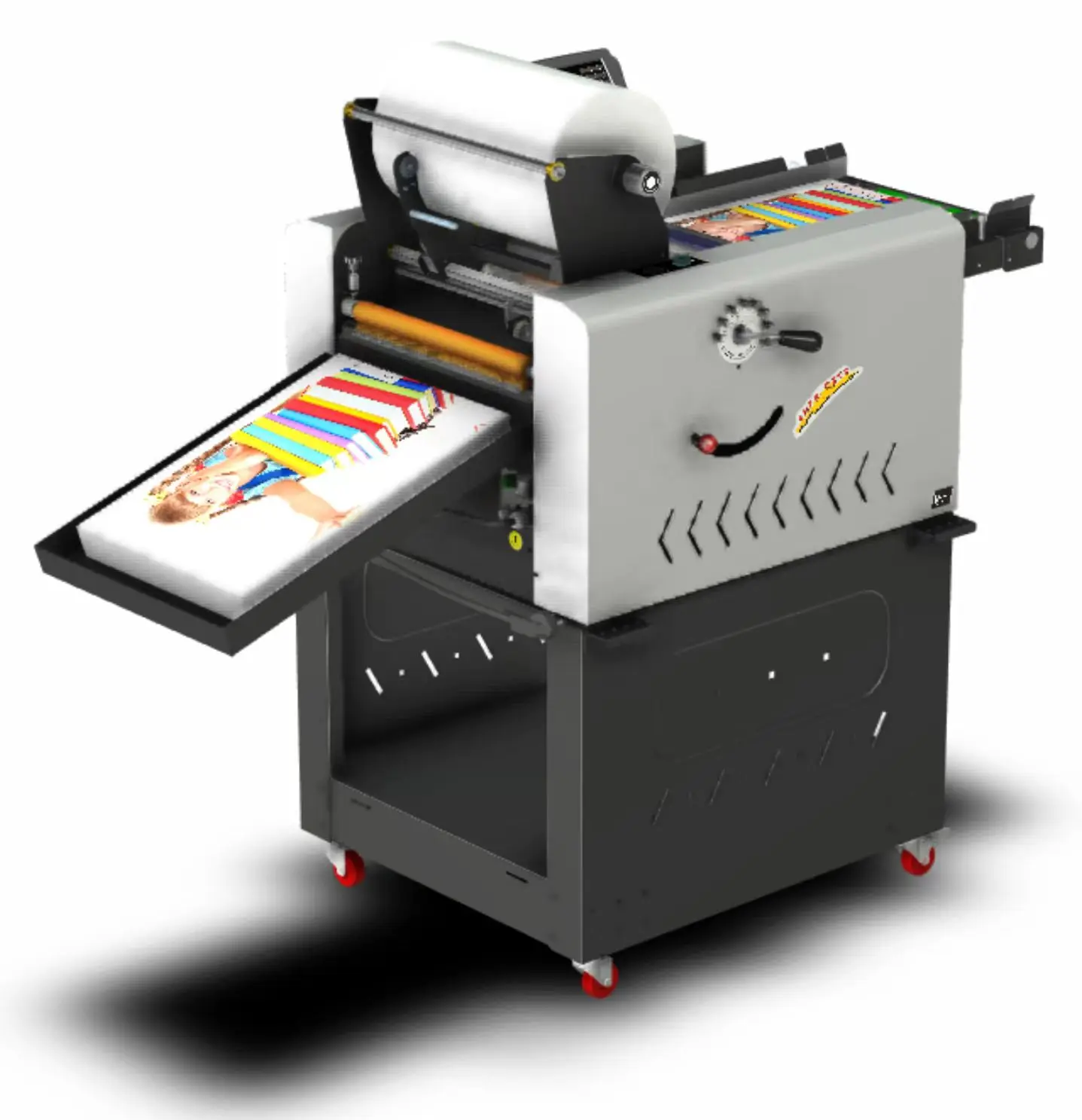 F360E Digital Hot Laminating Machine Auto Suction Feeder Single Double Side Lamination Auto Slitting Roll to Roll