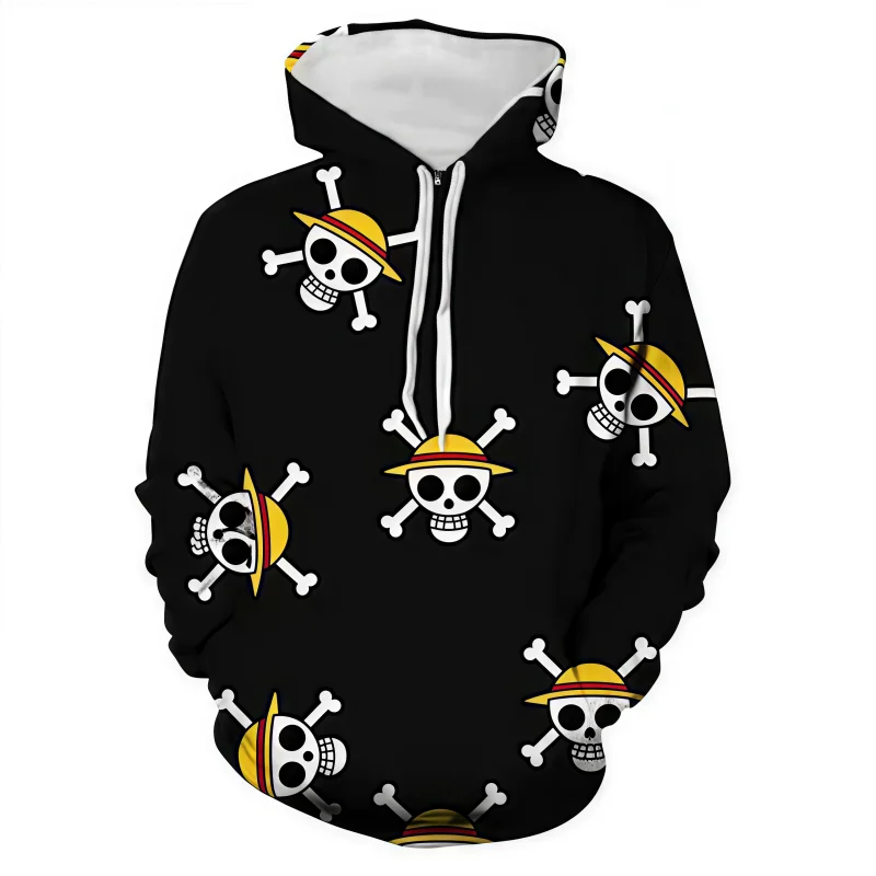 

Новинка осени 2025 года, свитер с капюшоном ONE PIECE, свободная детская футболка с длинными рукавами для взрослых, уличный модный топ Y2K