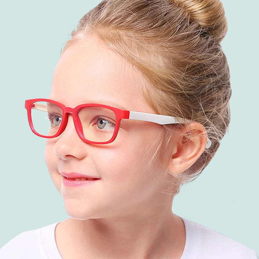 

Anti-Blue Glasses For Adults Blue Light Blocking Eyewear Lightweight Red Frame White Legs Suitable Home Office School Use