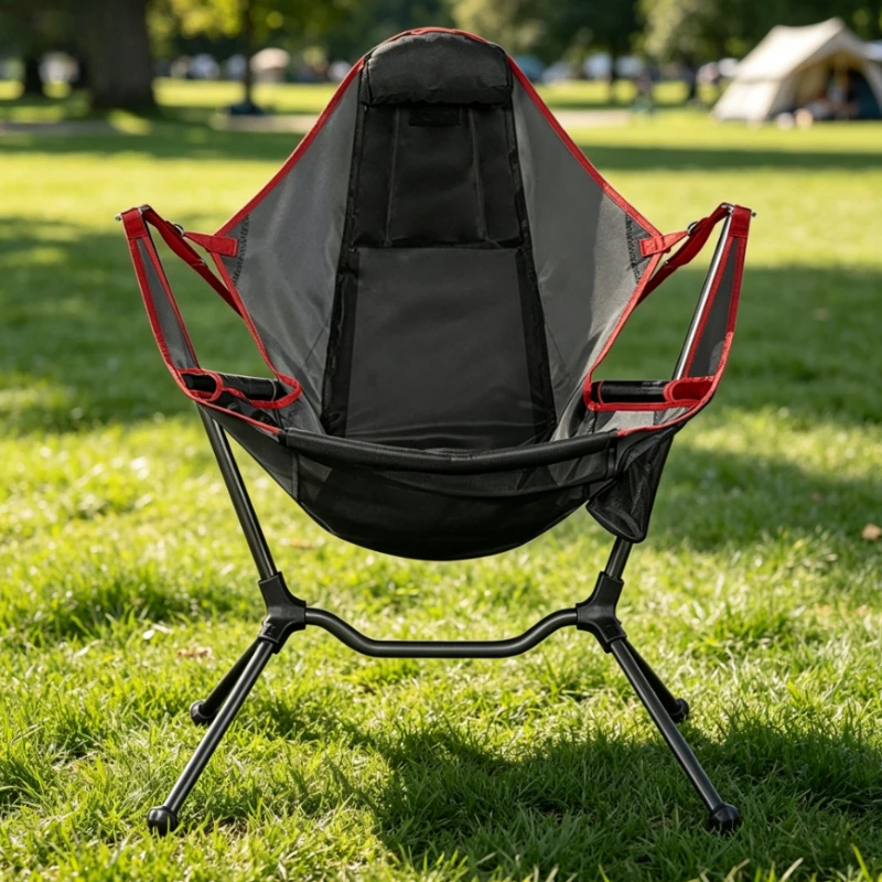 Outdoor Camping Rocking Chair - Portable Camping Rocking Chair Foldable Moon