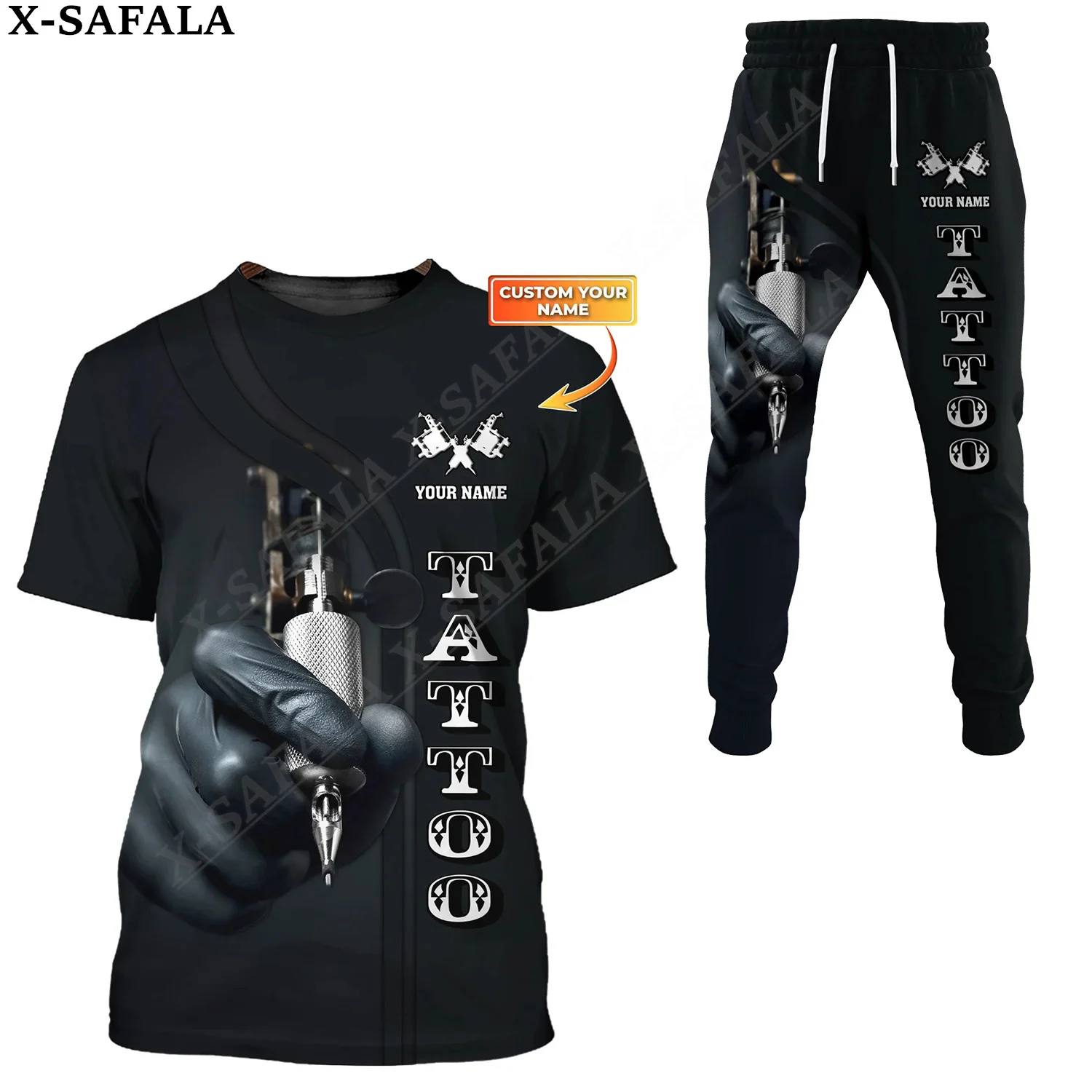 

Tattoo Artist Hta Custom THE TATTOOIS 3D Print Sweatpant Jogger Short Sleeve T shirt Sport Set Men Tee Top Combo Set-5