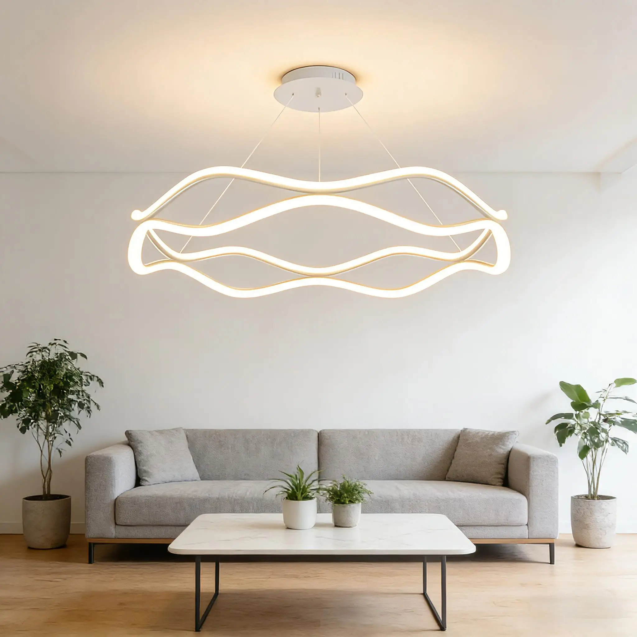 

Modern Minimalist Restaurant Chandelier Nordic Luxury Living Room LED Ceiling Lamps Home Decor Designer Bedroom Hanging Lights
