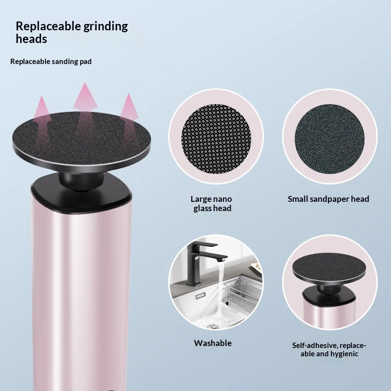 Electric foot trimmer, electric foot grinder with 9-level adjustment, rechargeable for removing dead skin, calluses, and repairi image 4
