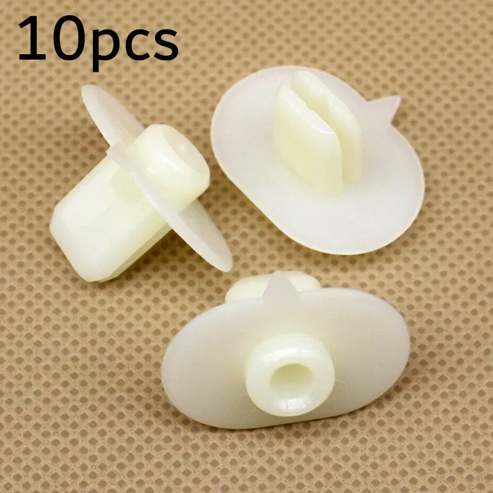 10pcs For Honda Bumper Side Grommet Nylon Nut Fastener Clips Useful 71144-SR3-A00 Durable Natural Nylon New Fastener Clips