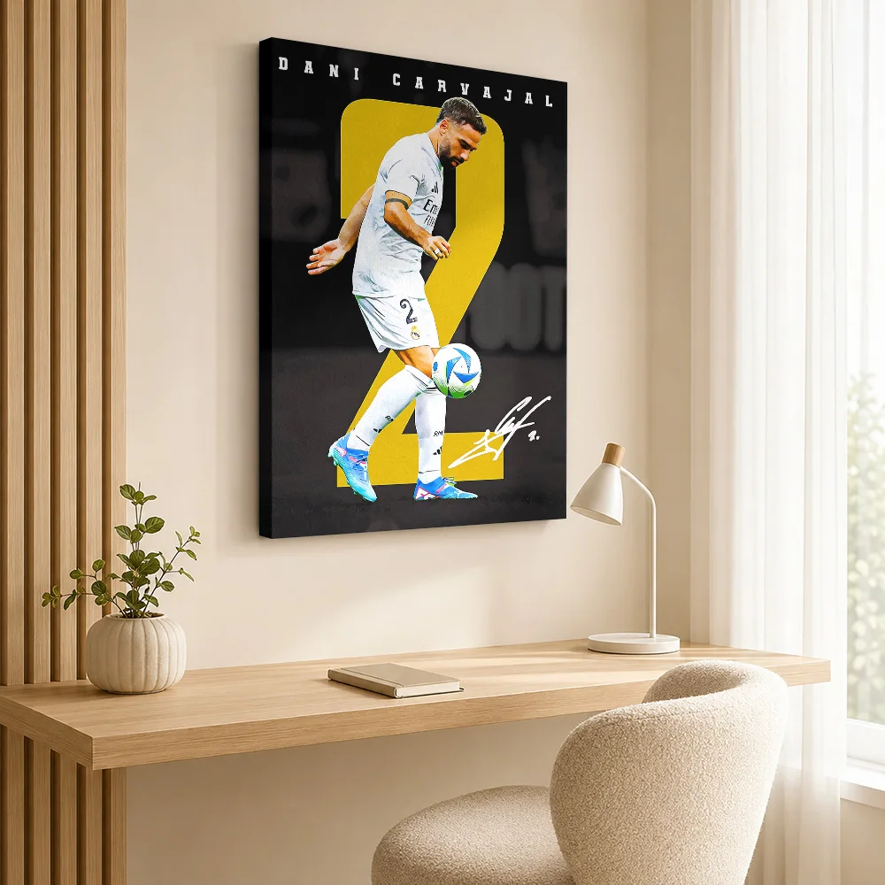 Dani Carvajal Soccer Tribute Canvas Painting Poster Modern Style Wall Decor With Customized Photo For Home Gym Ideal Coach Gift