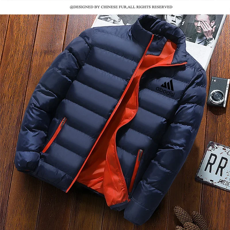 2024 Winter Fashion New Men\'s Zipper Stand up Collar Cotton Jacket Casual Thickened Warm Pike Hip Hop Street Sports Jacket