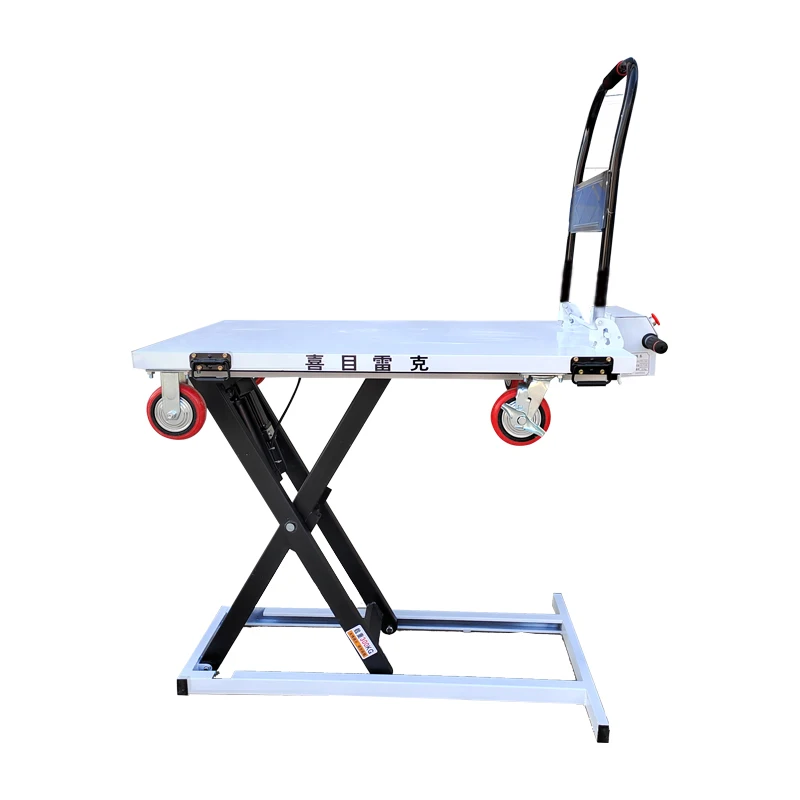 

Stainless steel small trolley truck hydraulic forklift electric truck flatbed lift