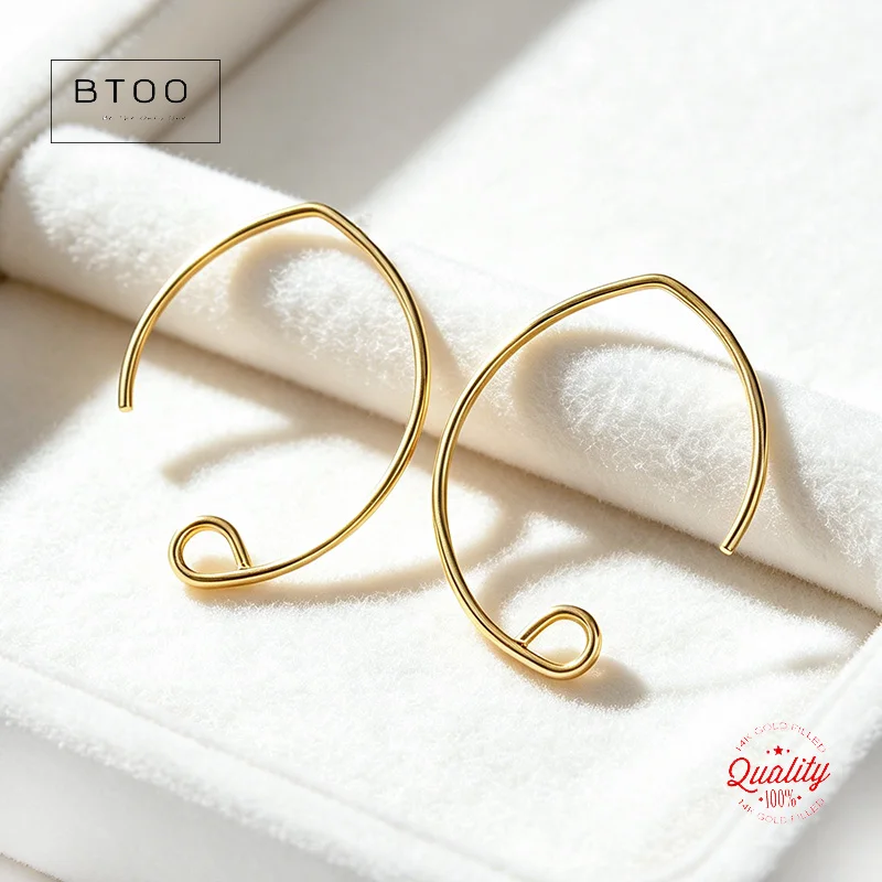

V Ear Wire 14K Gold Filled V Shape Ear Wire .030" (.76mm) Gold Ear Wire for Jewelry Making Handmde DIY Earrings Accessories