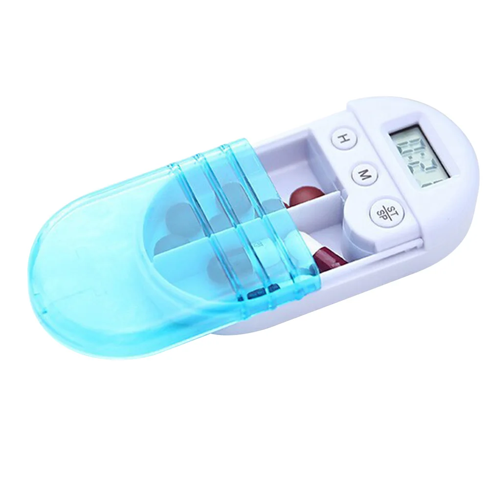 

Smart Digital Pill Boxes Electronic Medicine Box 2 Compartments Timer Reminder Alarm Portable Safe Healthy Material Home Office