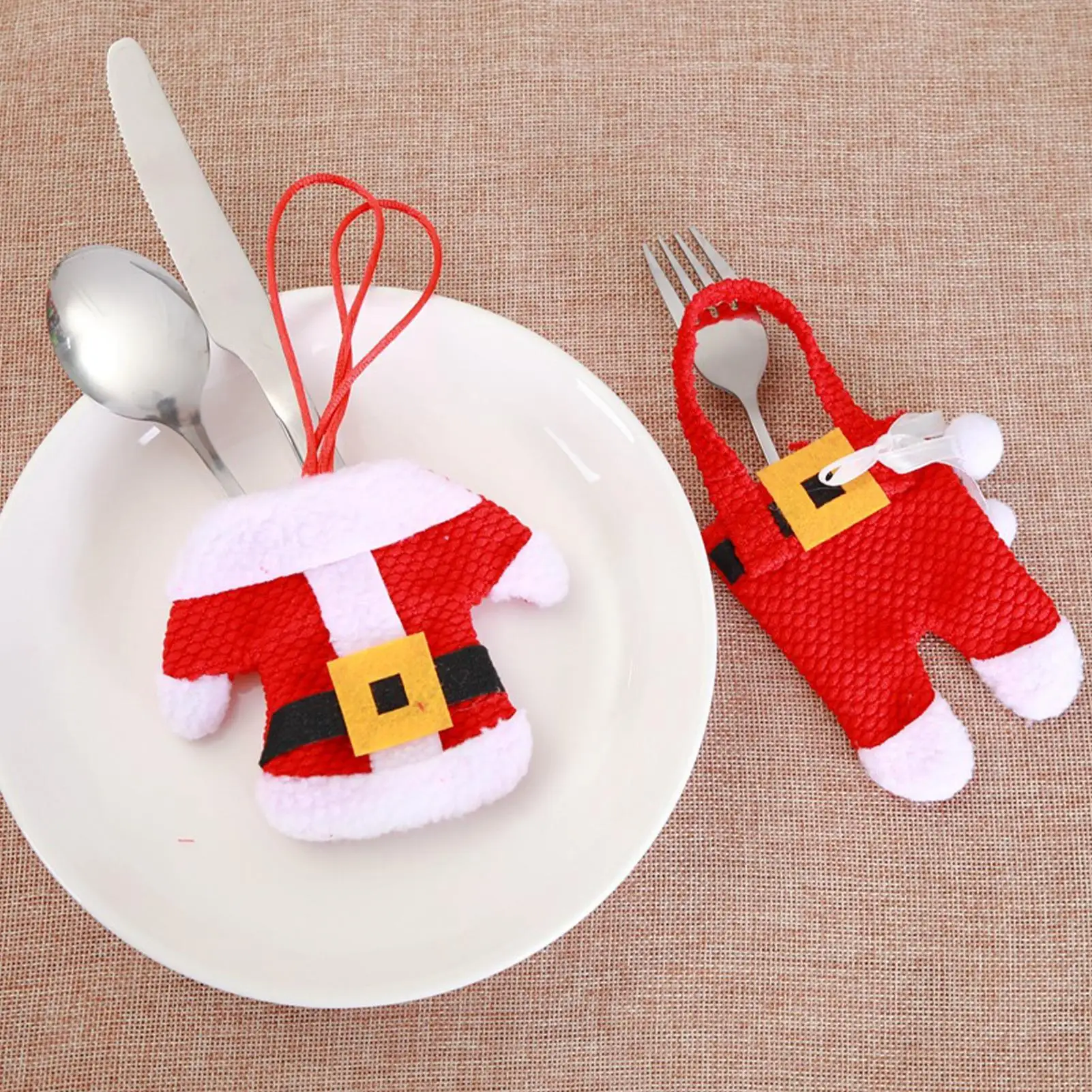 

Tableware Utensils Holder For Christmas Christmas Decoration Ornaments Utensil Organizers For Dining Table Restaurant Hotel