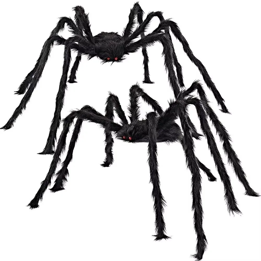 

Plush Halloween Giant Realistic Spider Tricky Simulation Decoration Large Black Spiders Soft Giant Black Plush Spider Halloween