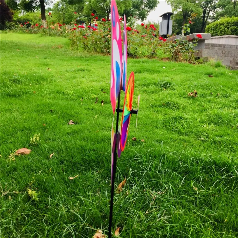 Multistyles verzegelde vlinder glazen steel windmolen kleurrijke PVC kleurrijke windmolen cartoon kever gele eend diameter 45 cm