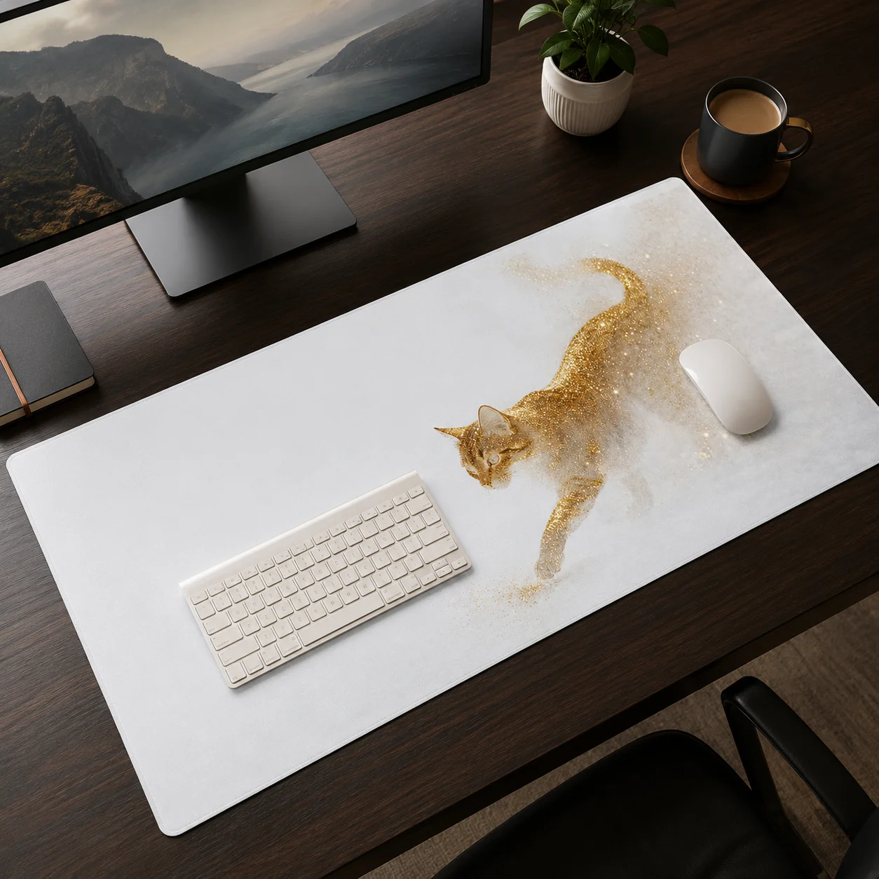 Mouse Pad Gamer Golden Cat printon demand Custom Home Computer Mousepad XXL keyboard pad MousePads Natural Rubber Soft Table Mat