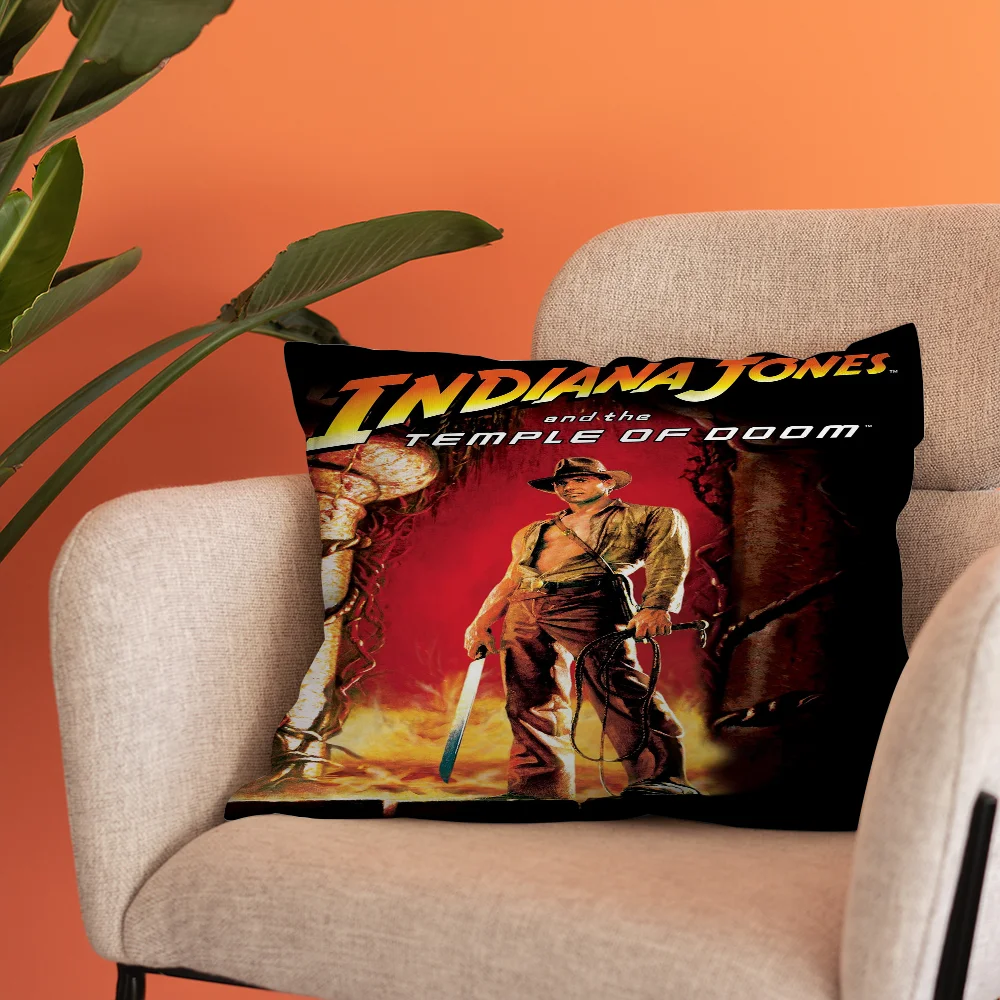 Movie Indiana Jones Pillow Cushion Cover Pillowcase Living Room Sofa Home Decor Customized