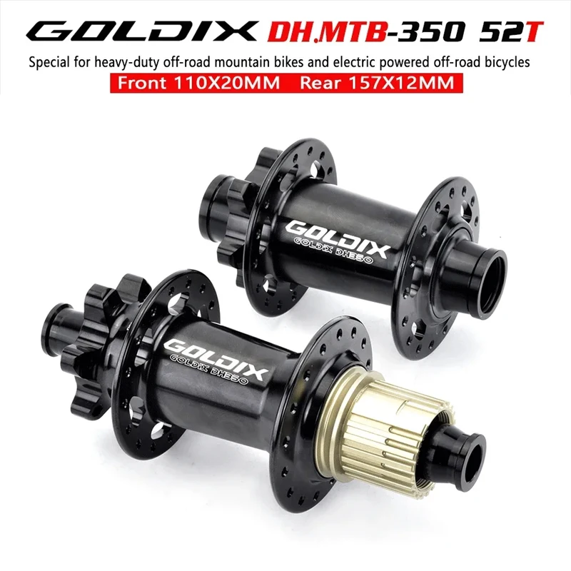 

GOLDIX DH350 Downhill Mountain 32H Bike Hub 6 Bolt Disc Brake Heavy MTB Hub Ratchet 52T 157x12 110x20 for HG XD MS Freedom Wheel