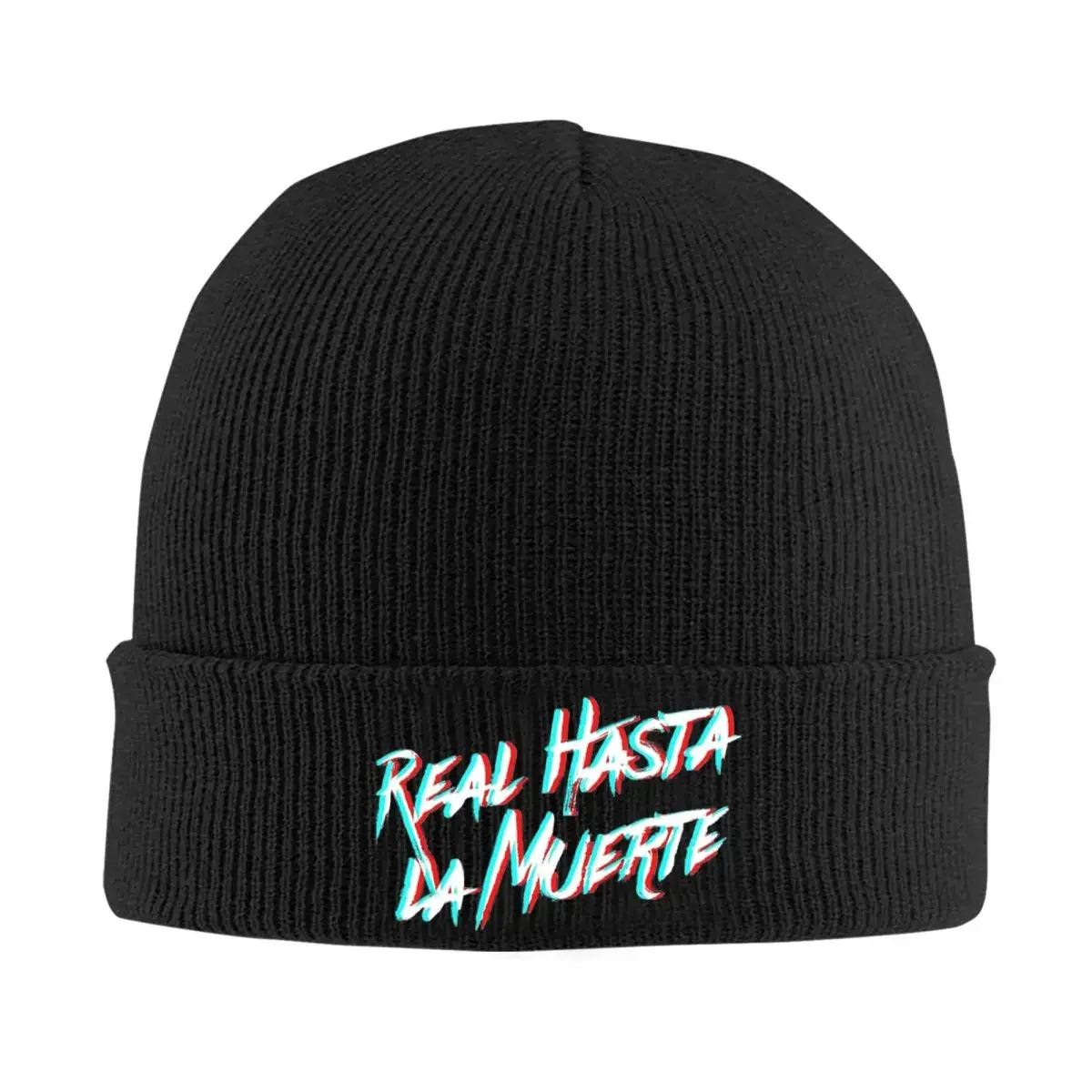 Gorro de punto de Reggaeton de Hip-hop Real Hasta La Muerte Anuel Trap, gorro de acrílico cálido, regalos de moda Anuel AA, Otoño e Invierno