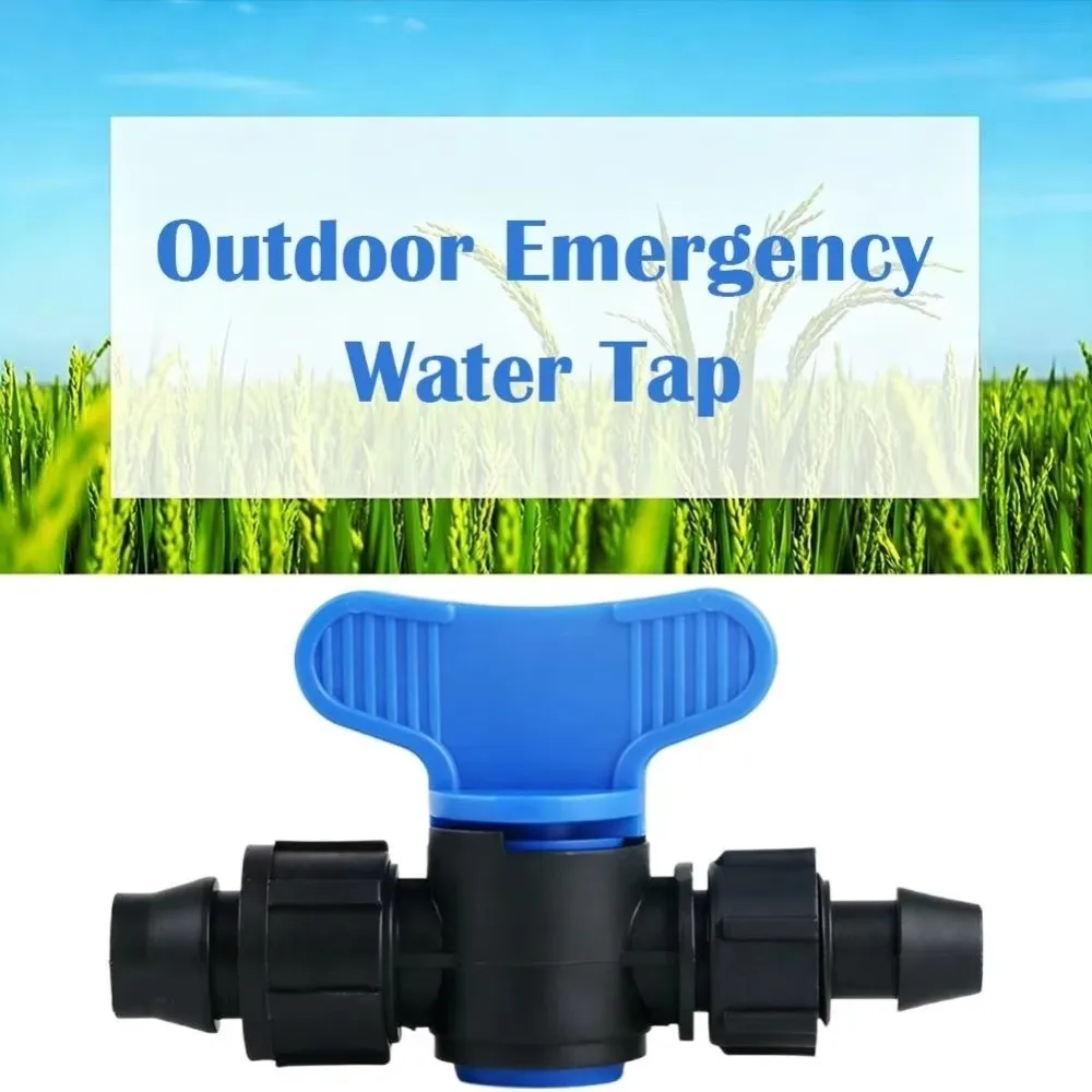 Travel Accessories 16mm Double-Lock Bypass Valve with Rubber Pad Drip Tape Shutoff Valve Irrigation Belt Valve Camping Picnic