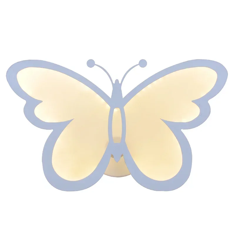 Acrylic Butterfly LED Wall Sconce Modern Minimalist Bedside Lamp Creative Bedroom Decor For Stairway Aisle Hallway Lighting Fixt