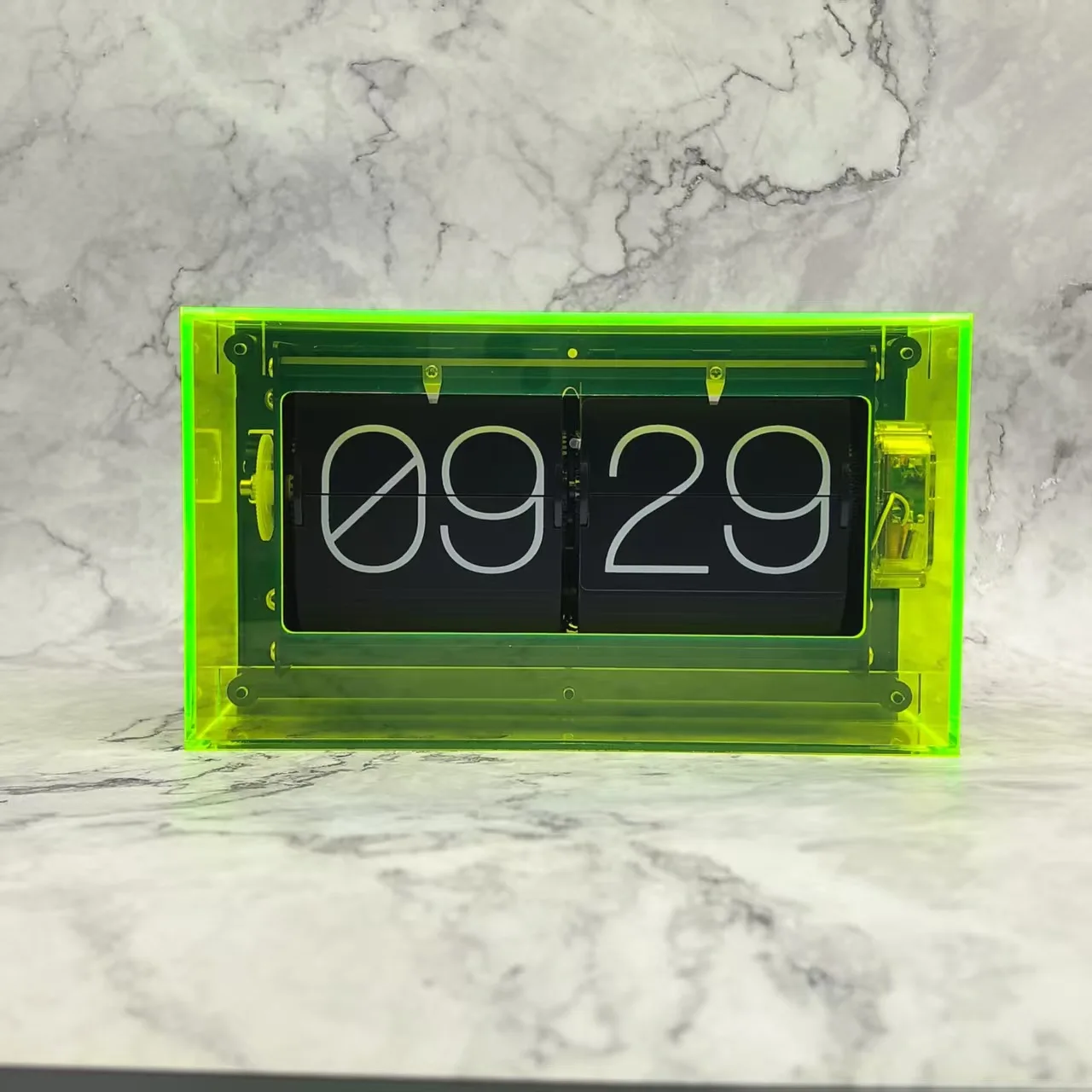 Quaint Maximalism Flip Clock - Colorful Auto-Flip Desk Clock for Living Room, Trendy Home Decor & Stylish TV Stand Accent