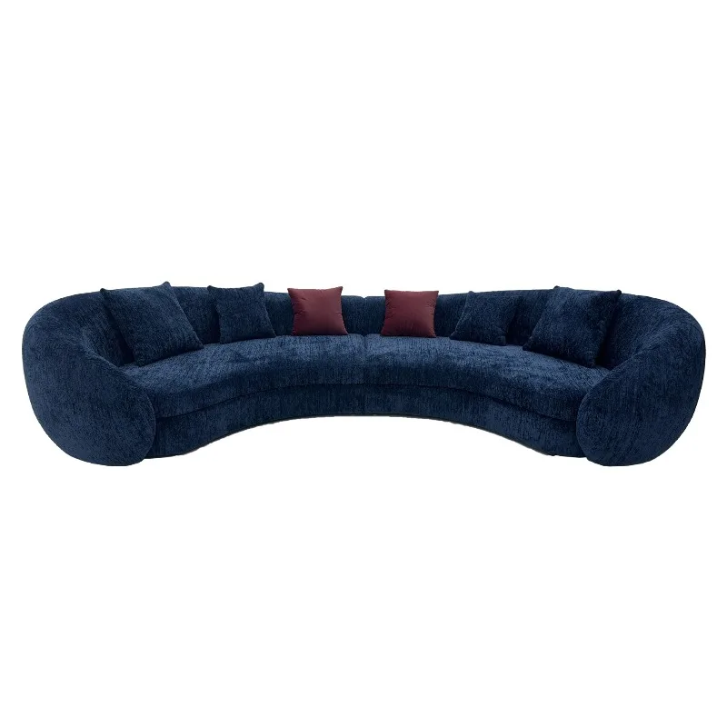 Italian minimalist, living room hotel villa fabric sofa light luxury high-end curved sofa