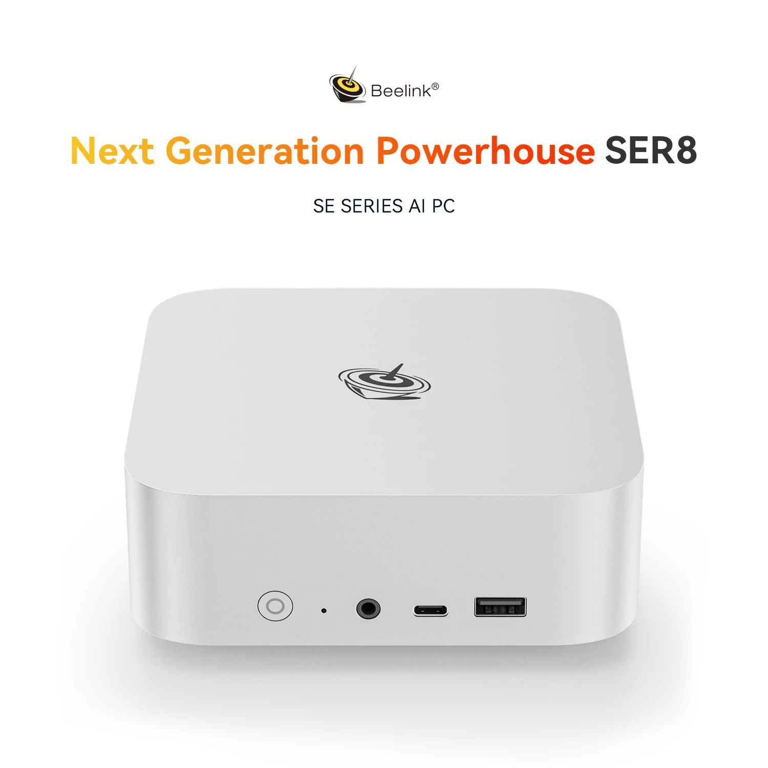 Beelink SER8 8845HS Powerful Mini AI PC AMD Ryzen 7 7735HS (8C/16T Up To 5.1GHz) DDR5 PCIe4.0 SSD Radeon 780M HD DP 2.5Gbps