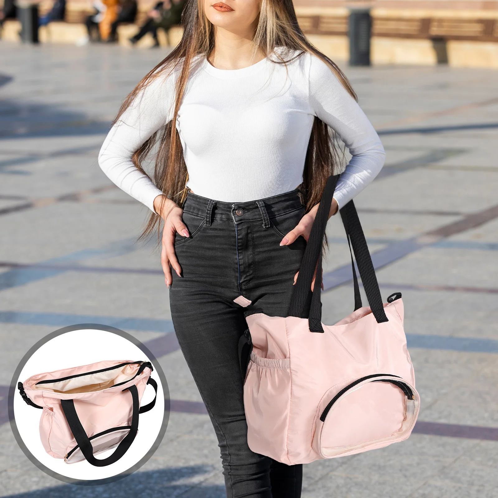 

Большая вместимость для путешествий, покупок, подгузников, сумка-мессенджер, складная сумка через плечо для женщин, винтажный стиль