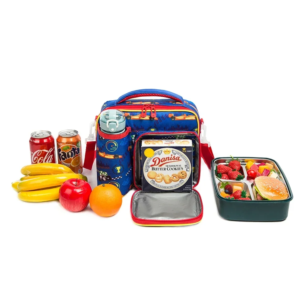 Lunch Bags for Boys Primary School Lunch Box with Bottle Pocket Waterproof Lunchbox for Kids School Child Thermal Bag for Lunch