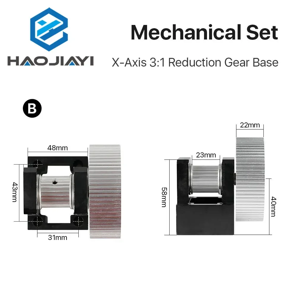 LC Gear Base Set Machine Mechanical Parts Guide Rail Set for Co2 Laser Engraving Cutting Machine