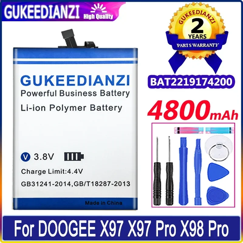 

Аккумулятор GUKEEDIANZI BAT2219174200 4800mAh Для DOOGEE X98Pro X97Pro X97/X98 Pro мобильный телефон Bateria