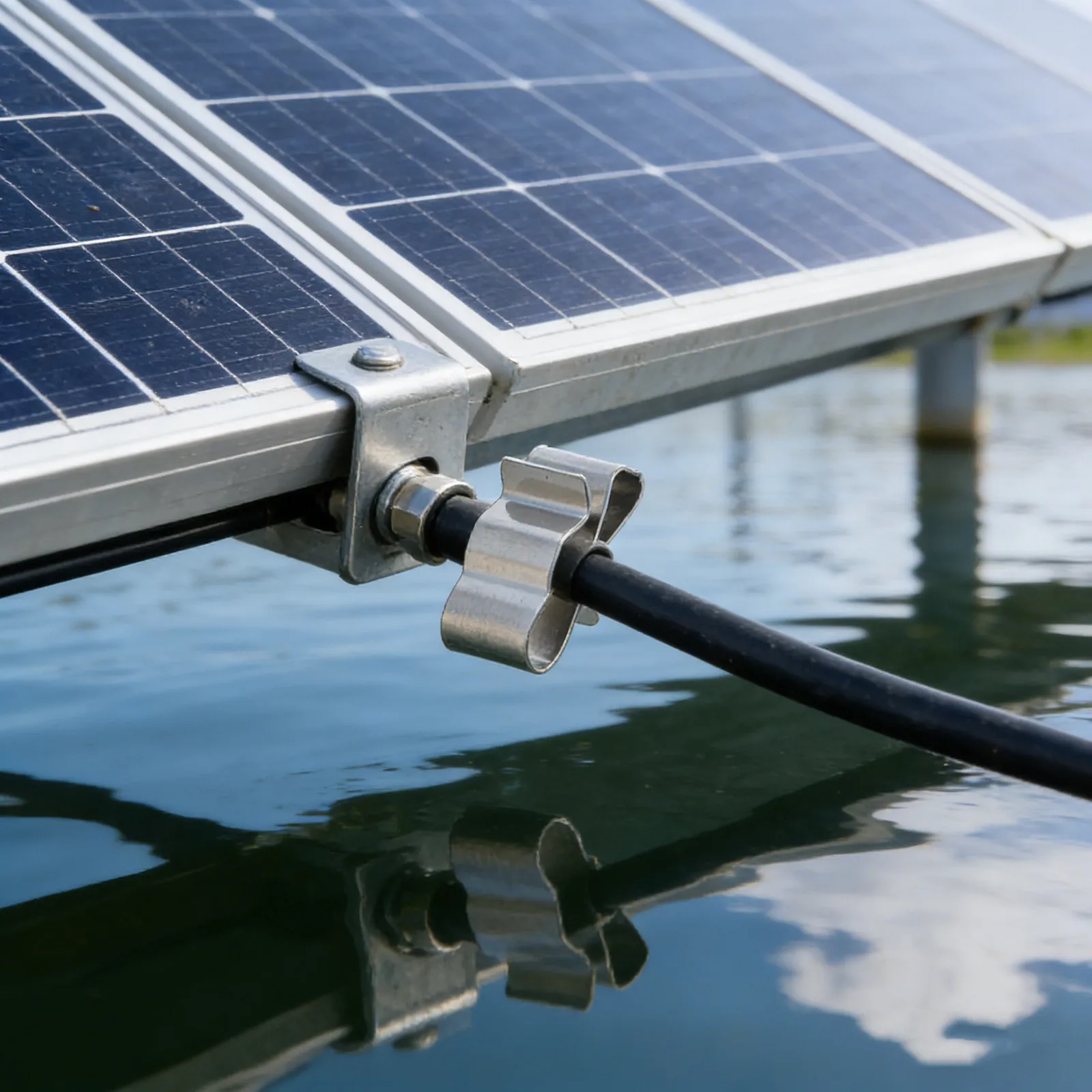 100Pcs Solar Panel Cable Clips Stainless Steel Photovoltaic Cable Clamps Outdoor Rooftop Installation 23mmx15mm Solar Wire