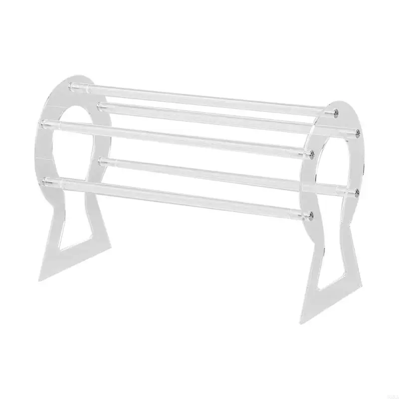 מחזיק סרט אקרילי נשלף תכשיטים ברורים ארגונית תצוגה סטנד מושלם שרשראות כיסויי ראש מתלה אחסון 55KA