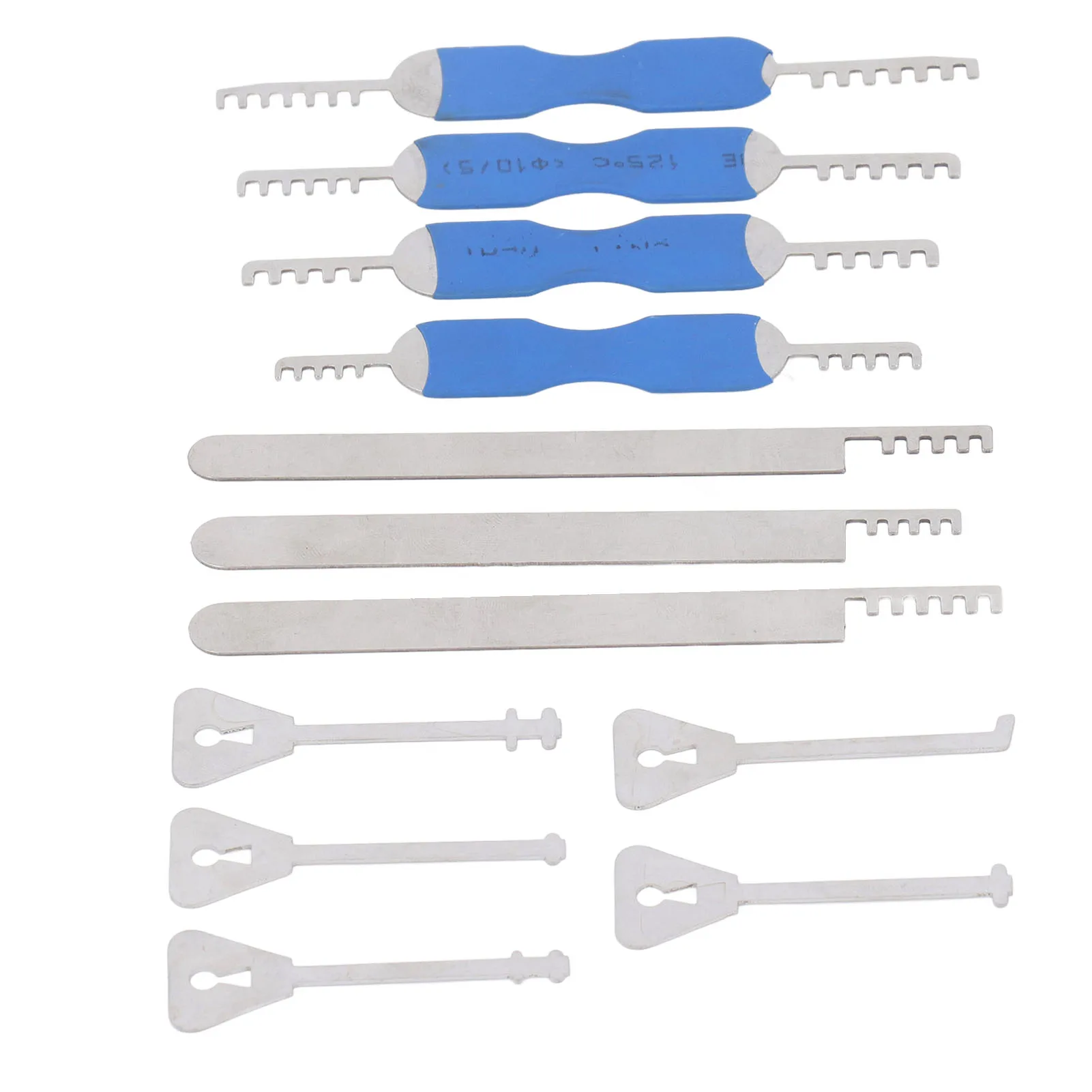 

12Pcs Metal Teeth Stainless Steel Tools Smoothly Comb Pick Stainless Steel Tools Portable Versatile for Firefighters