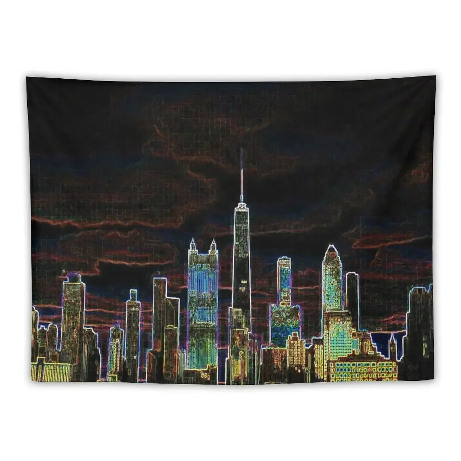 

Chicago Night Tapestry Decoration Room Decoration For Rooms Tapestry