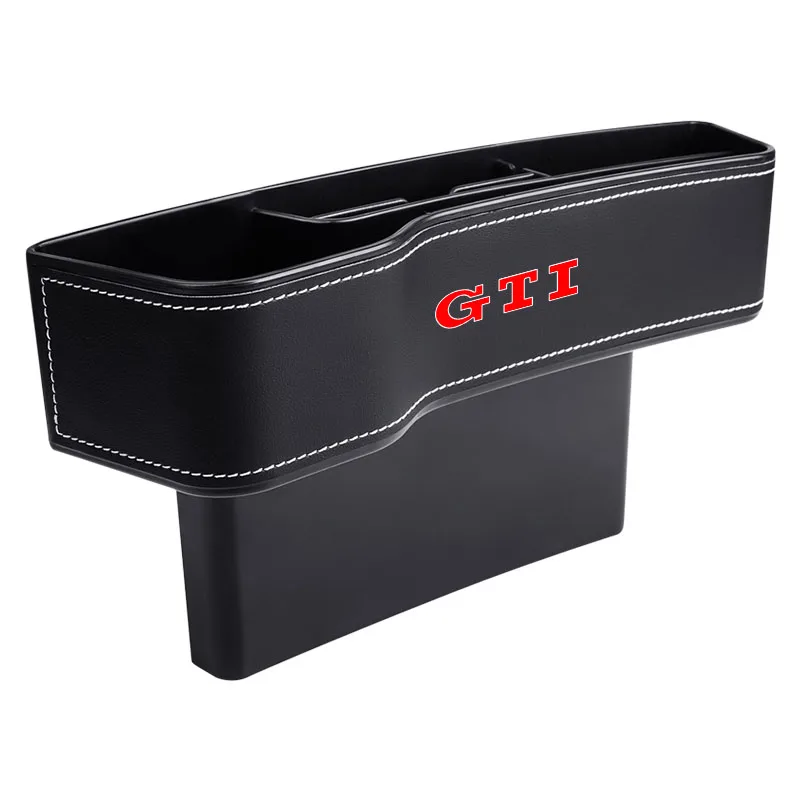 Car Seat Crevice Storage Box Seat Gap Slit Pocket Manager Emblem For VW GTI Golf-5 6 7 MK6 Jetta Lavida Polo Tiguan Passat B5 B6