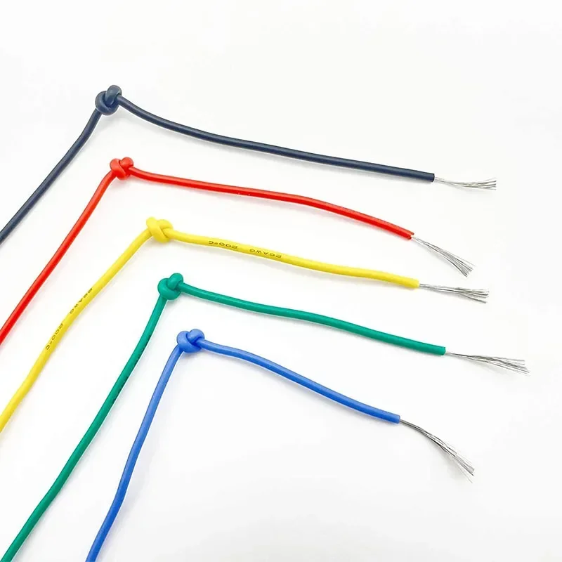 Heat Resistant Flexible Silicone Wire 30AWG 28AWG 26AWG 24 22  20AWG 18AWG 16AWG Stranded Tinned Copper Wire, 5 Colour Mixed Set