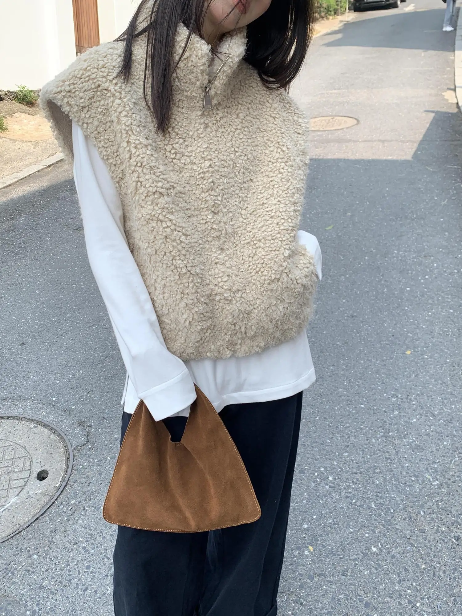 

High-end Versatile Lamb Vest Autumn and Winter New Style Gentle Waistcoat Vest for Small People